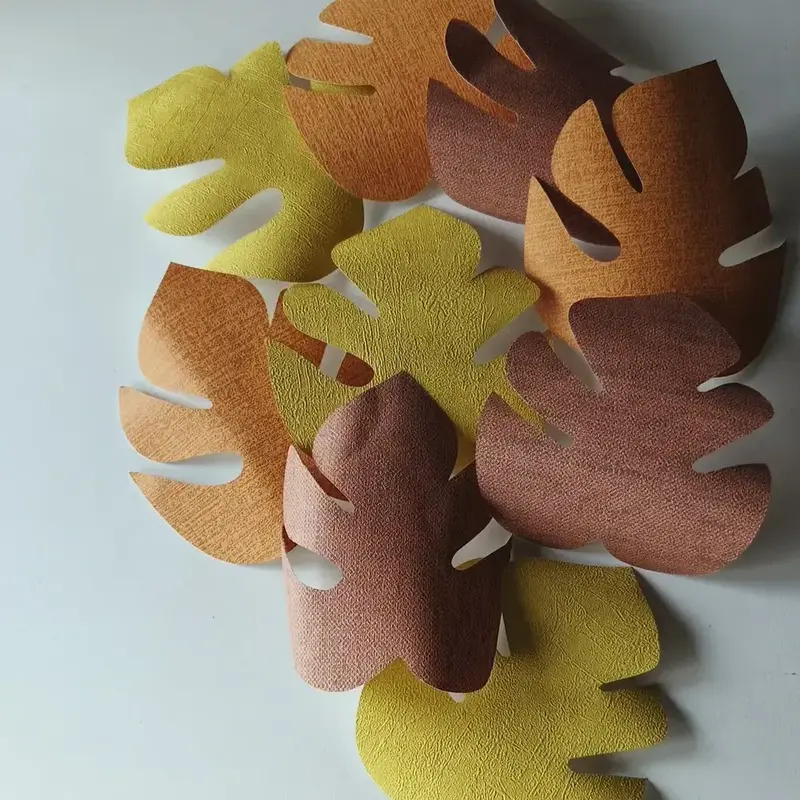 Jungle bladermix met okergeel, roest oranje en roest